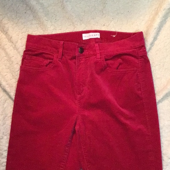 LOFT 💕 Velvet magenta high rise skinny pants - Picture 5 of 12